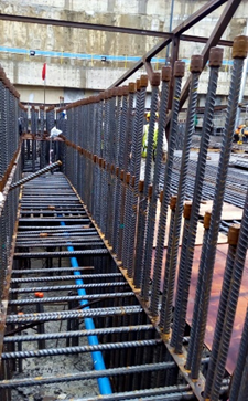 PNB 118 — Another view of the inclinometer installation works.